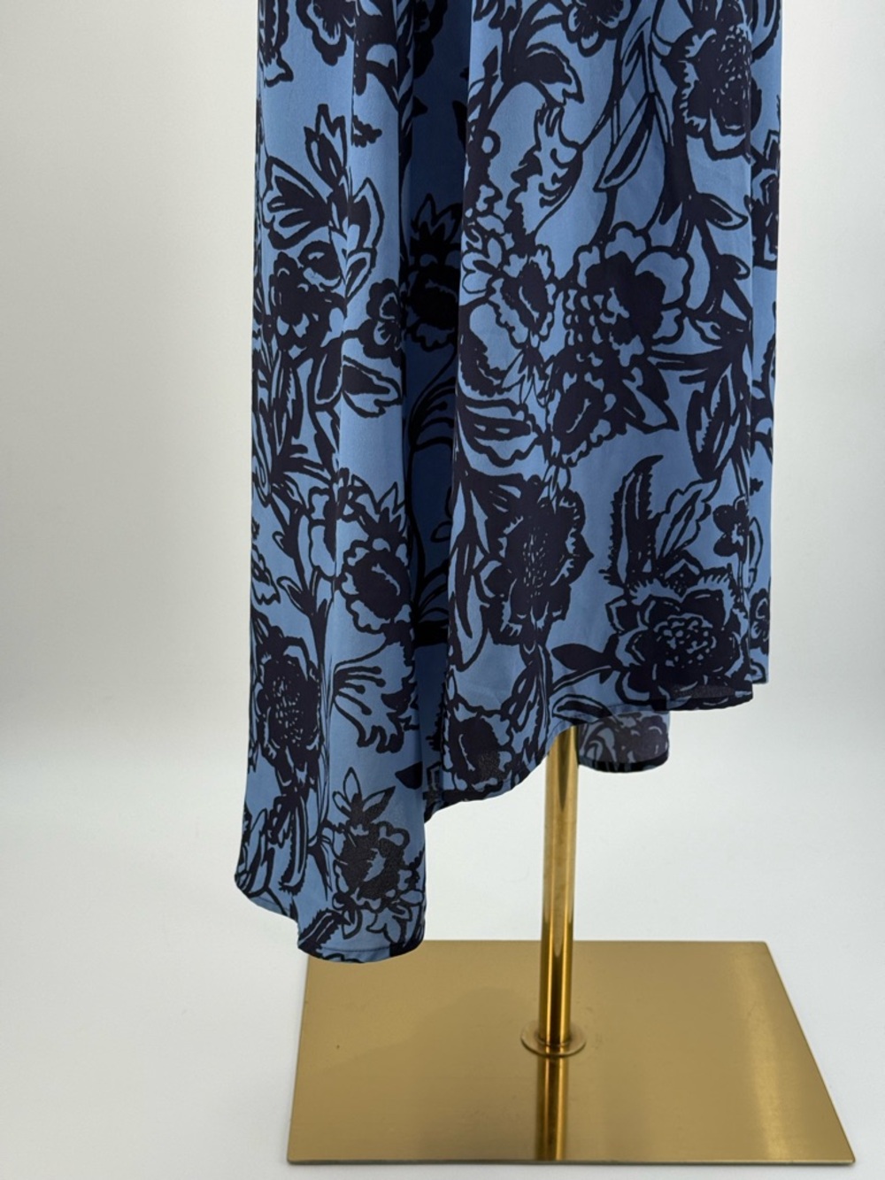 Loft Blue Floral Halter Maxi High Low Keyhole Vacation Summer Boho SZ XS-P - Picture 6 of 13